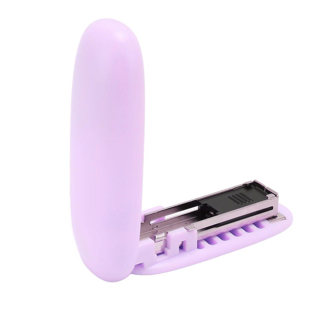 4Pcs Portable Stapler Foldable Storage Effort Saving Lever Structure Compact Rounded Shape Stapler for School