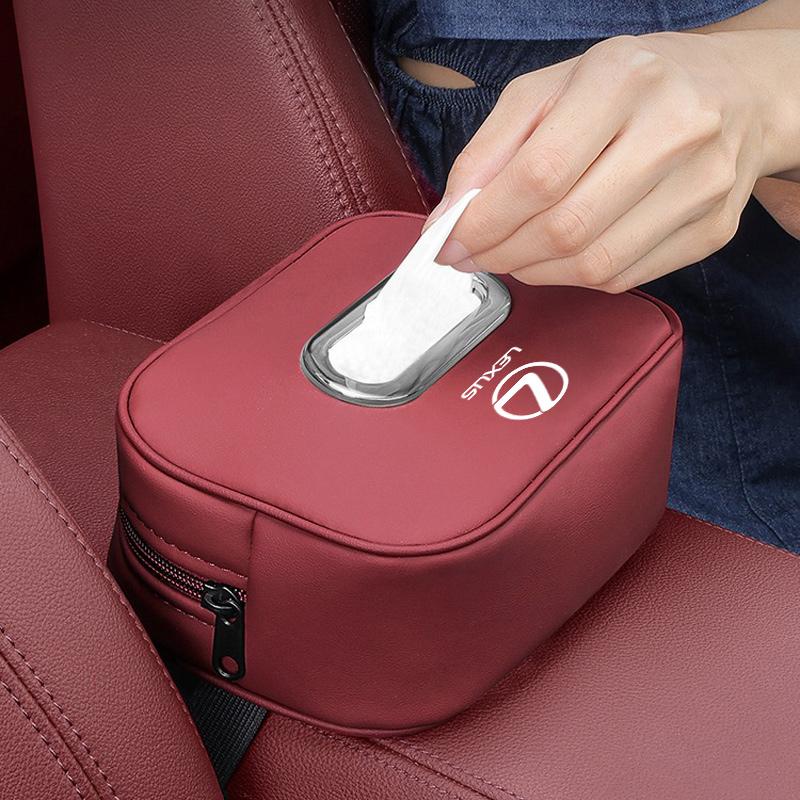 Car Seat Back Paper Towel Tissue Box Sun Visor Storage Bag For Lexus ES RX NX LS UX LM LX GX IS300 RX350 LS500 LX600 NX260 IS250