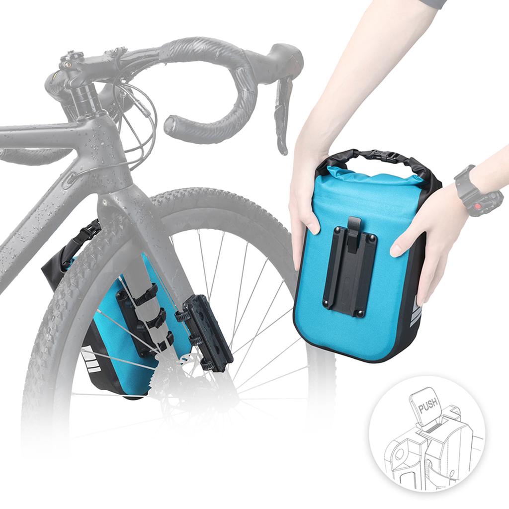 4L Bike Quick Release Bike Front Fork Bag Waterproof Cycle Bag Front Bag Bike Storage Bag Cycle Accessory