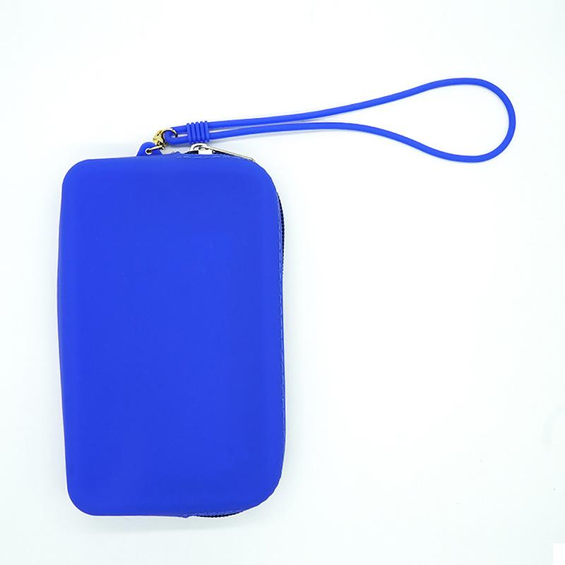Square Silicone Cosmetic Storage Bag Travel Makeup Brush Holder Portable Digital Storage Bag Waterproof Case