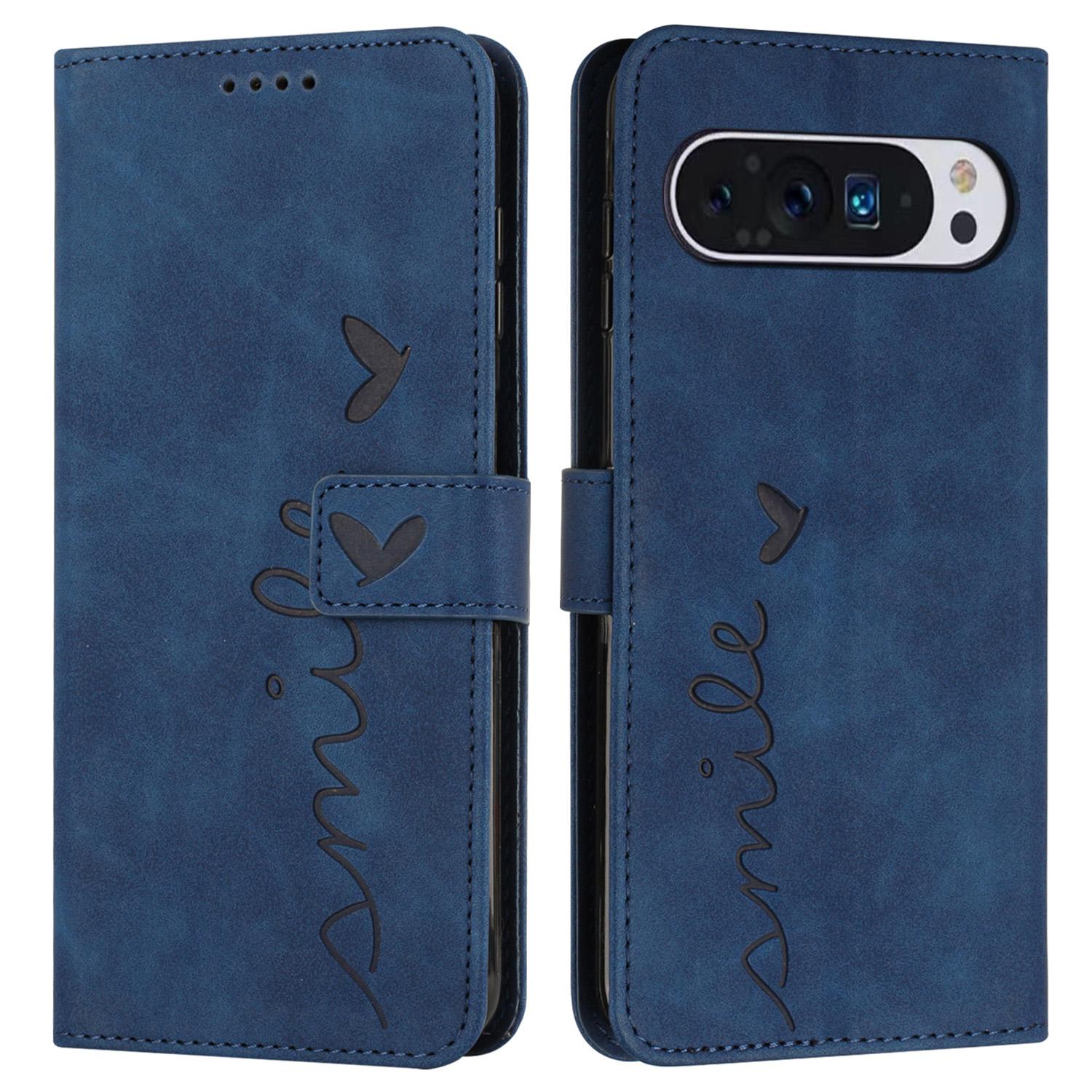 

Для Google Pixel 10 Pro XL/9 Pro XL Чехол Подставка для просмотра PU кожа Чехол для телефона С тисненым узором Sapphire