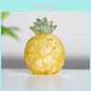 Natural Crystal Resin Pineapple Figurine With Lucky Symbol For Office Desk Decor Gift For Friends