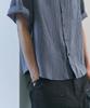 Beullusseonpeullawo Crinkle Check Short Sleeve Shirt [Blue]