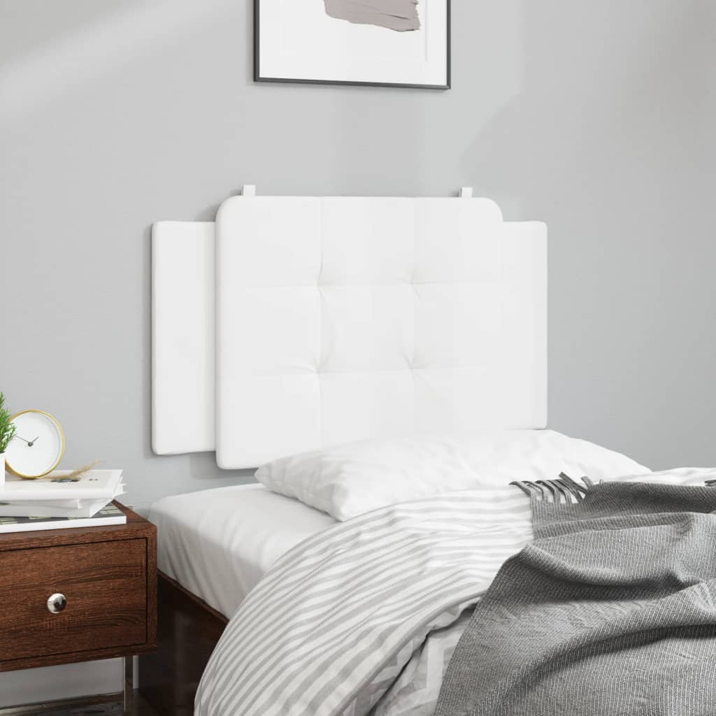 Vidaxl Headboard Pillow, White, 90 Cm, Faux Leather