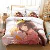 Kawaii Anime Princess Connect! Re Dive Bedding Set Boys Girls Twin Queen Size Duvet Cover Pillowcase Bed Kids Adult Home Textile