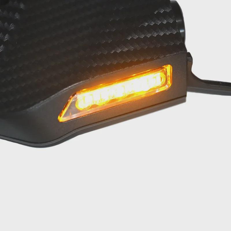 Moxin Universal Motorcycle Rearview Mirror for R25, NMAX, NINJA with Yellow Light Reflector
