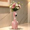 Cartoon Flamingo Decorative Vases In Resin, Whimsical Long Neck Bird Figurine for Styling Shelves, Desks, and Nightstands Displays