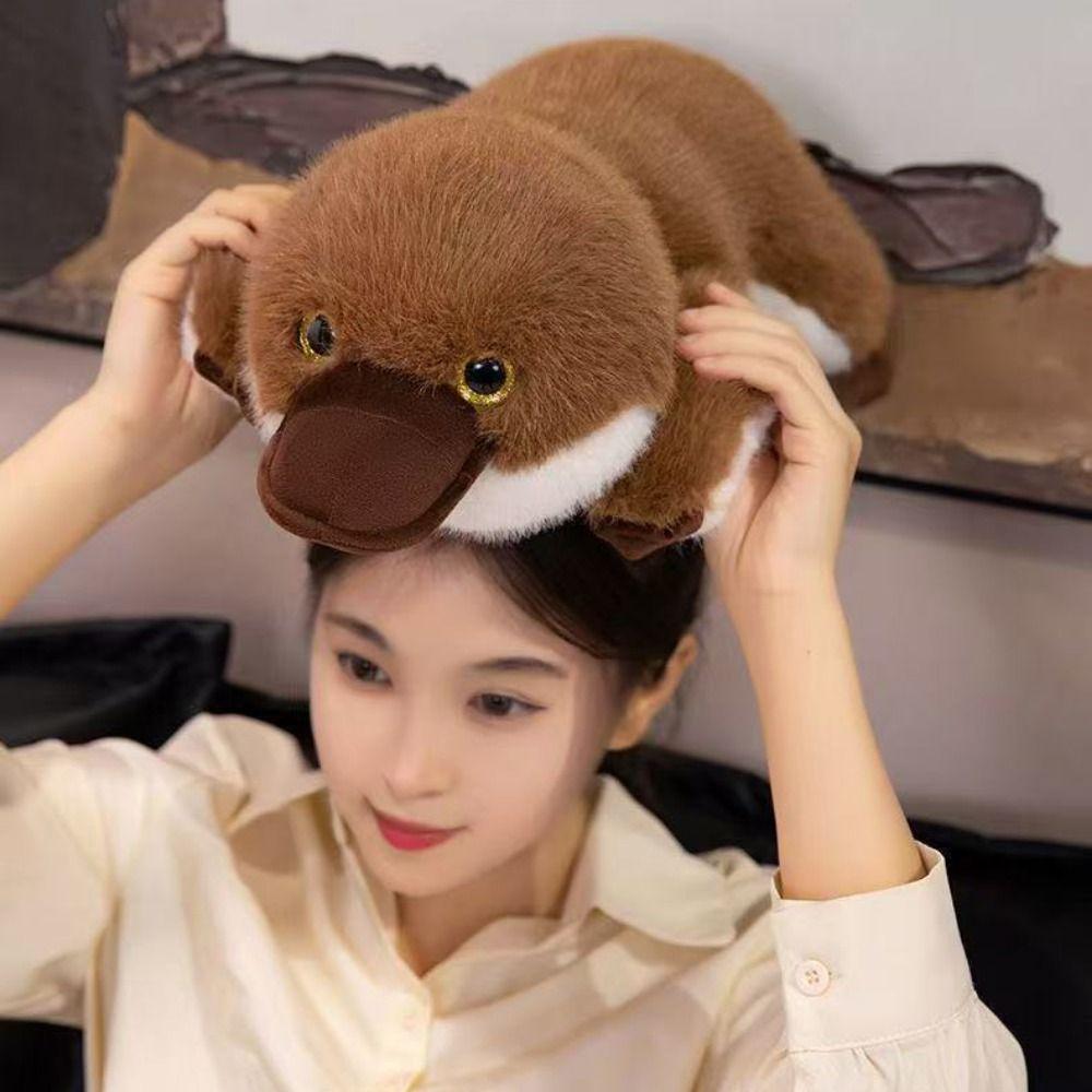 Super Soft Simulation Platypus Toy Fluffy Material Stuffed Animal Doll  Birthday Present
