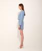 Chaenyuyog Denim A-Line Crystal Skirt [Light Blue]