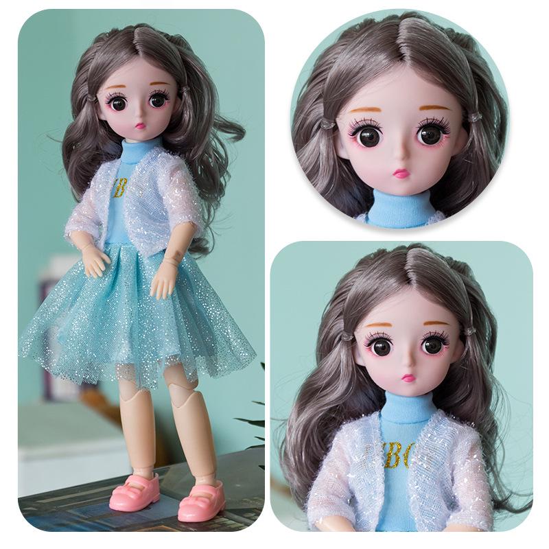 30cm Yitian Barbie Doll Set: BJD Doll with Music, Wedding Dress, and Outfit Changes