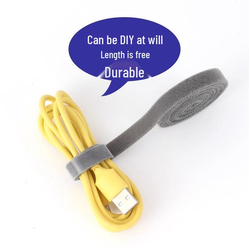 Strong Adhesive Hook and Loop Strap with Tearable Binding Buckle