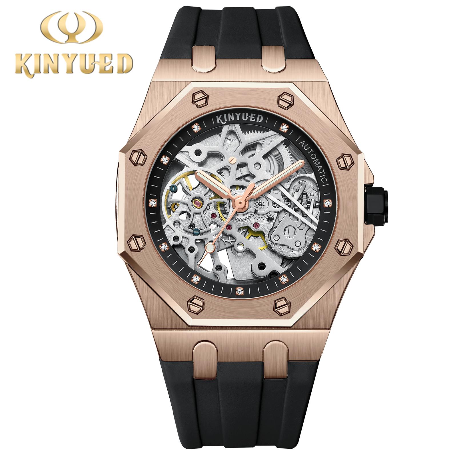 2024 KINYUED Factory Mechanical Watches Rubber