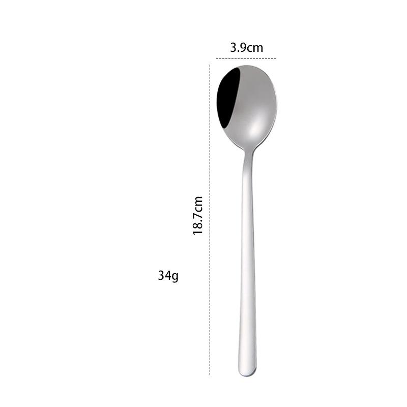 1PC Silber Löffel Gabel Verschiedene Größen Edelstahl Lange Griff Kaffee Eis Dessert Trinken Tee Scoop Küche Besteck