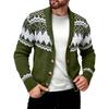 Herrenmode Lässiger Farbiger Gestrickter Cardigan mit Langen Ärmeln