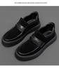 Fashion Black Dress Leather Shoes Personality Men's Loafers Party Wedding Business Shoes New Fashion Male Slip On Flats Simple Moccasins