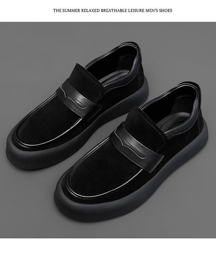 Fashion Black Dress Leather Shoes Personality Men's Loafers Party Wedding Business Shoes New Fashion Male Slip On Flats Simple Moccasins