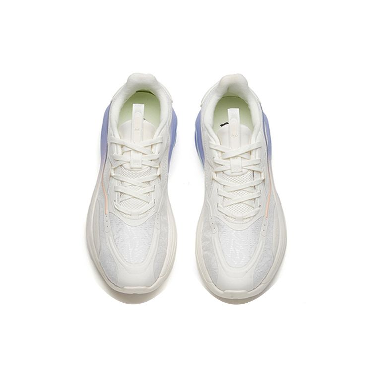 Anta Women Trendy Casual Cushioning Dad Shoes Off White Light Purple Pink 122147722-1