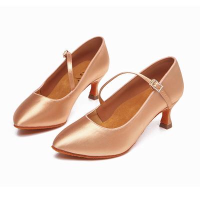 XIHAHA New Modern Dance Shoes Woman Soft Bottom National Standard Dating Tango Square Dance Women Shoe Satin Female Sports Shoes