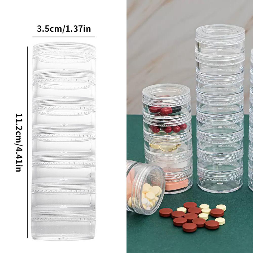 Multi functional, convenient, compact medicine storage box, sealed and moisture-proof, one week small mini pill storage box