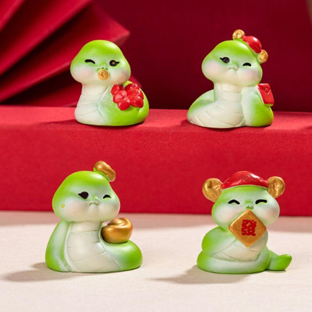 Cute New Year Snake Figurine Zodiac Snake 2025 Snake Year Mascot  Home Office Accessories