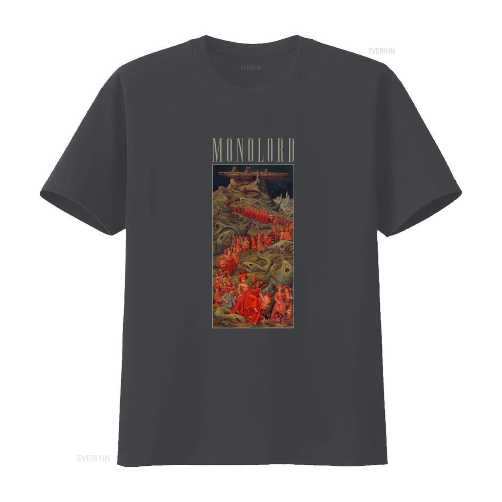 Monolord IM Staying Home Print T Shirt Unique Artwork Design for Mens Fashion Vintage Washed Versatile Stretched Breathable