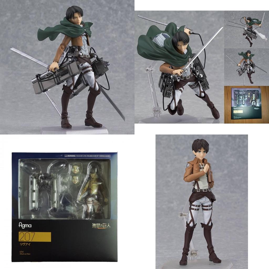 Attack On Titan Figma 15cm PVC Aksiyon Figürü Modeli Levi Eren Mikasa