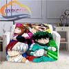 Cartoon My Hero Academia Fleece-teppe, All Over Print, Gaver til ham/hennes mønsterteppe