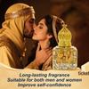 Arabic Gold-Plated Carved Glass Rollerball Perfume - Alcohol-Free, Portable Fruit Fragrance