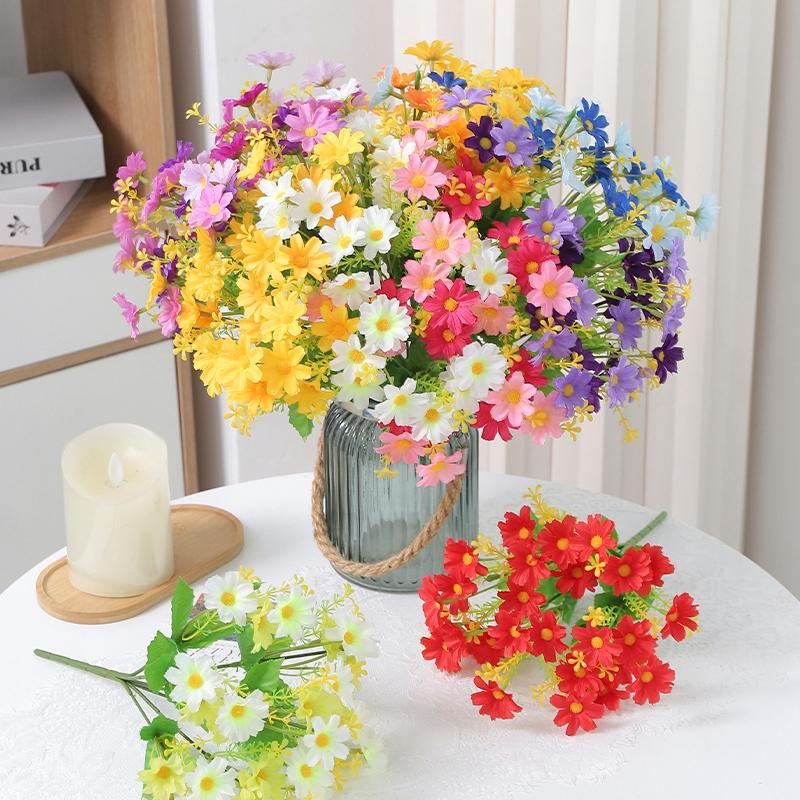 1Pcs Daisy Artificial Flowers Bouquet 33CM Fake Flower for Home Room Decor Garden Wedding Decoration Outdoor DIY Vase Accessory