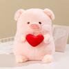 Peluche Simulation Pig Doll Toys Hug Red Heart Stuffed Pig Plushie Doll  Birthday Parties