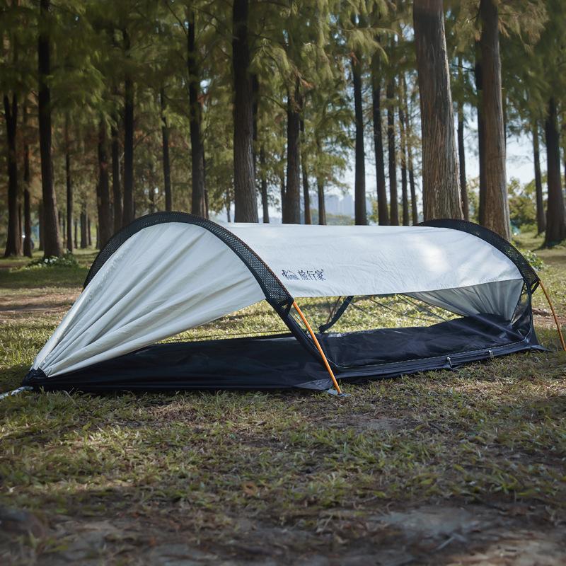 2026 Traveler hammock Outdoor anti roll and anti mosquito hammock Double person sunshade camping hammock with mosquito net