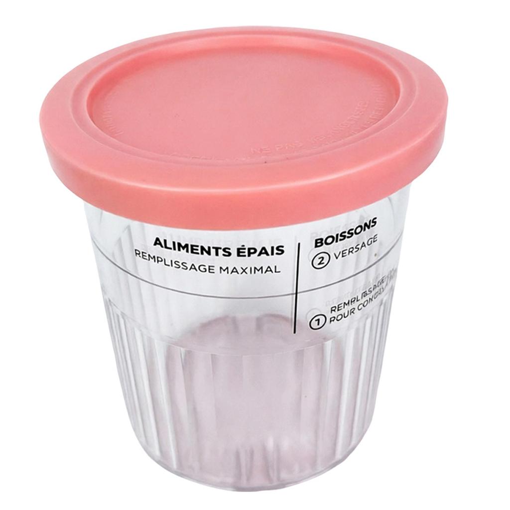 Ripple Texture Ice Cream Storage Cup Compatible with Ninja Creami NC500 NC501 NC700 701-800ml Capacity Food Grade Plastic Container with Lid