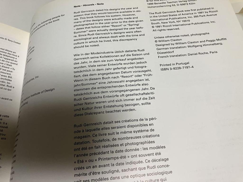 [USED] Rudigernreich's works (large English book)