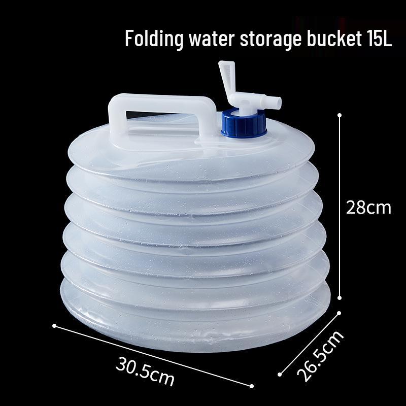 Thickened Foldable Odorless Water Storage Bucket with Faucet - Portable & Safe for Outdoors and Kitchen Use
