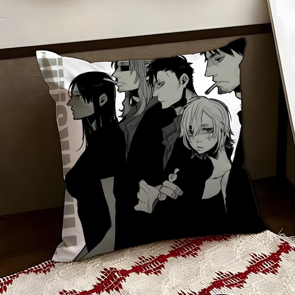 Anime GGANGSTA Cushion Cover Reversible Soft Durable Pillow Cover Home Car MultiScene Use for Daily Comfort