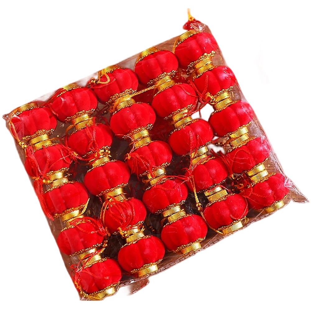 Indoor Outdoor Flocking Lanterns for Chinese New Year Festival Party Decor