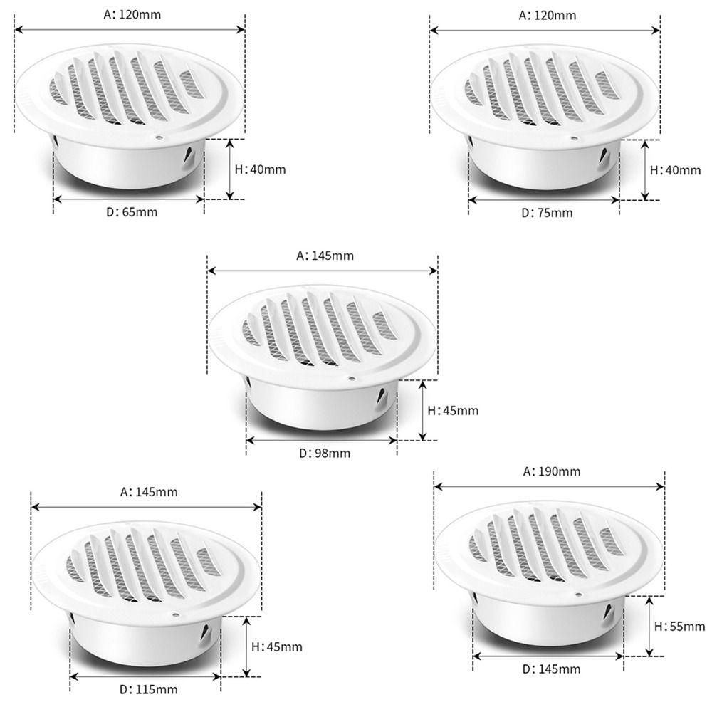 Round Air Ventilation Cover Stainless Steel Air Vent Grille Ventilation Tool Ducting Ventilation