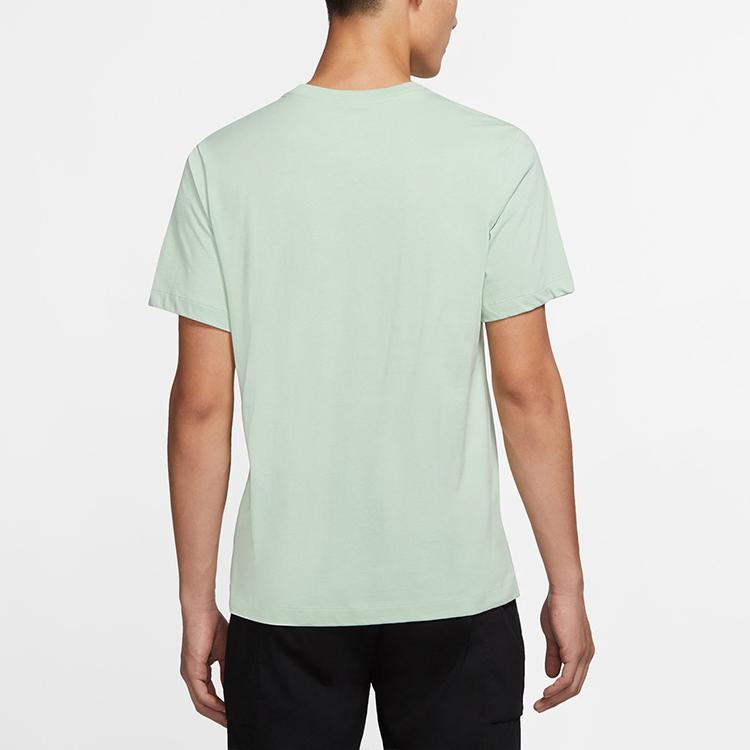 Nike Quadruple Swoosh Logo Print Short Sleeve T-Shirt Men Tops Green DC2716-330