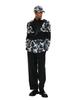 Greedilous Black Art Nouveau Blocking Tailored Jacket