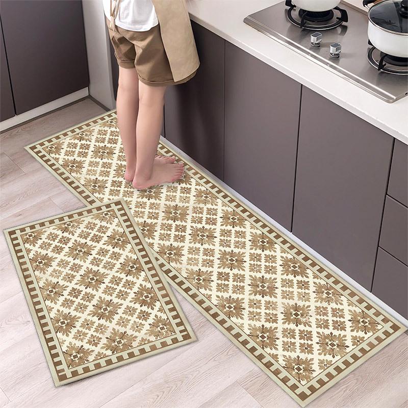 Bohemian Ethnic Style Kitchen Mat for Floor Geometric Print Rug Bathroom Mat Runner Rug Living Room Mat