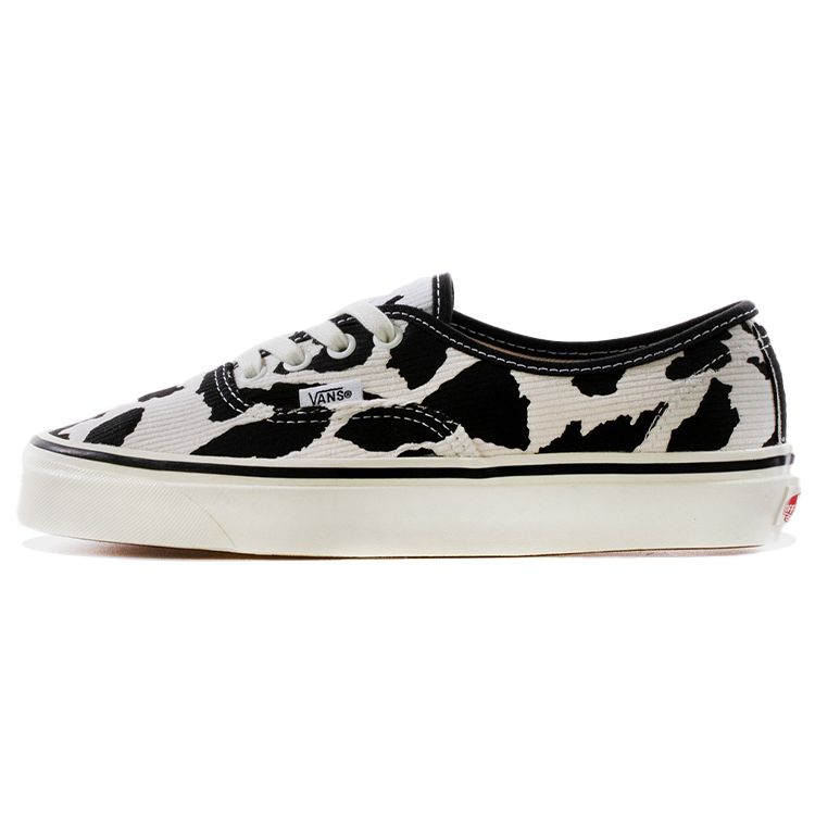 Vans Unisex Anaheim Factory Authentic 44 DX Low-top Skate Sneakers Og White Corduroy Og Cow Print Black White VN0A54F29GP 38