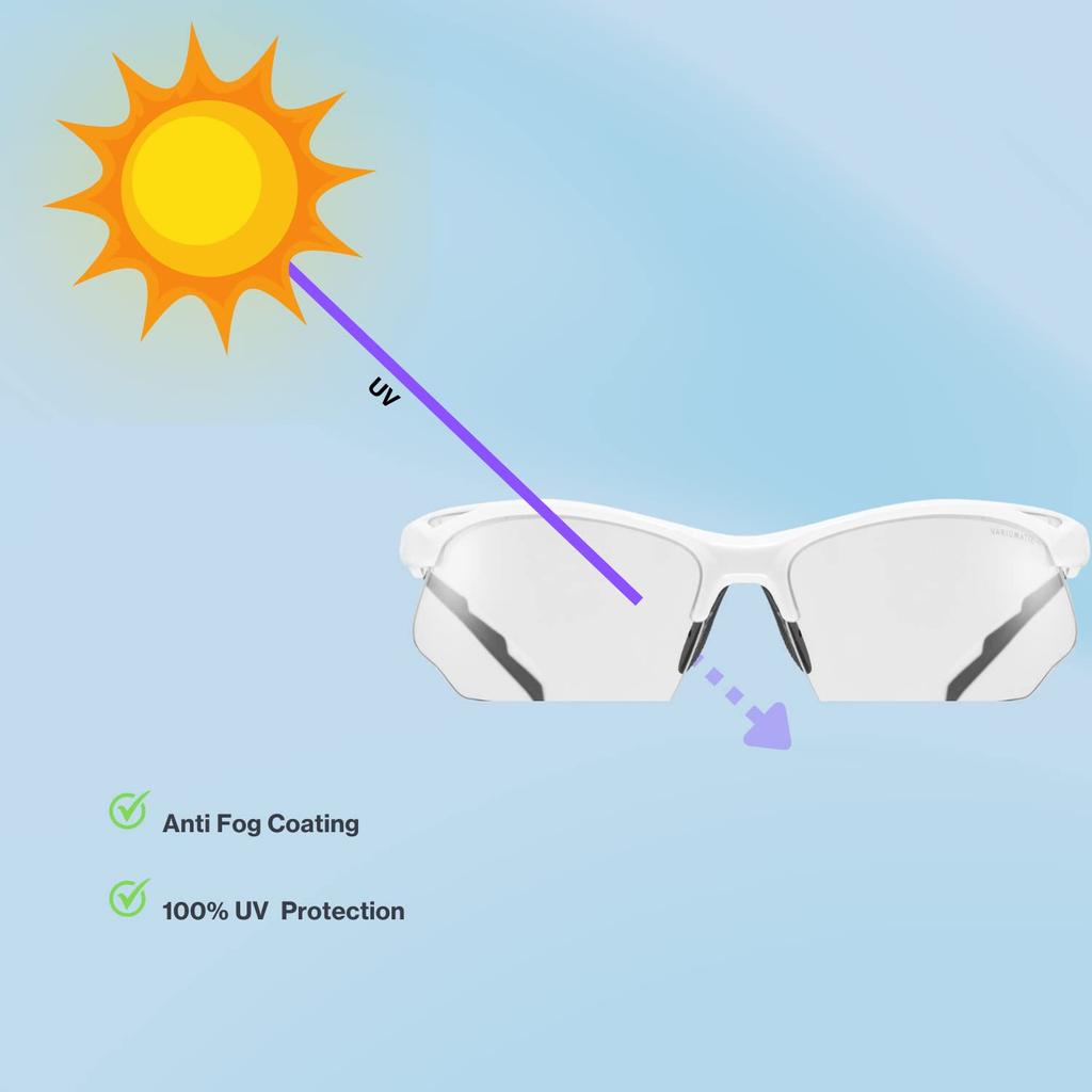 Uvex Sportstyle 802 V Photochrome Sportsonnenbrille für und Outdoor-Aktivitäten Beschlagsfrei Laufen, Radfahren,