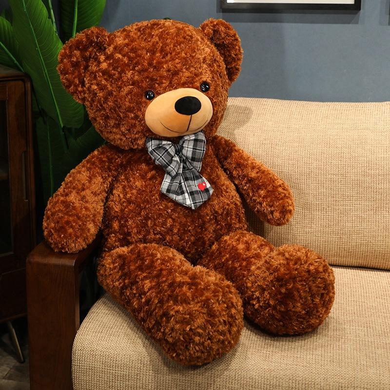 Large Bow Tie Teddy Bear Doll Plush Toy Big Bear Hug Bear Doll Girl Rag Doll Birthday Gift