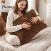 Bed Pillow Case Shaggy Faux Fur Pillowcase, Fluffy Plush Cover, Fuzzy Skin Friendly Sham Solid Color for Autumn Winter Covers