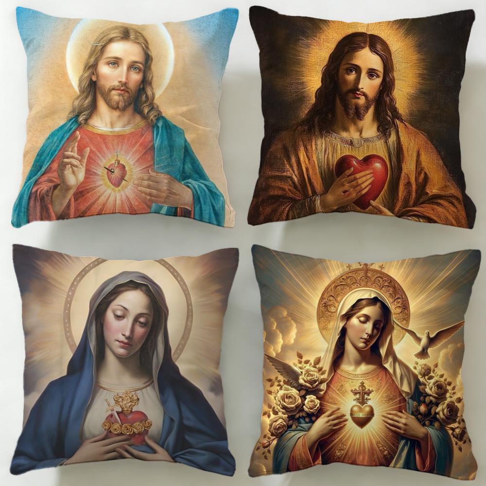 art theme Sacred Aesthetic Art Cushion Cover Soft & Easy-Wash Pillow Case – Versatile for Couch, Bed, Travel and Office