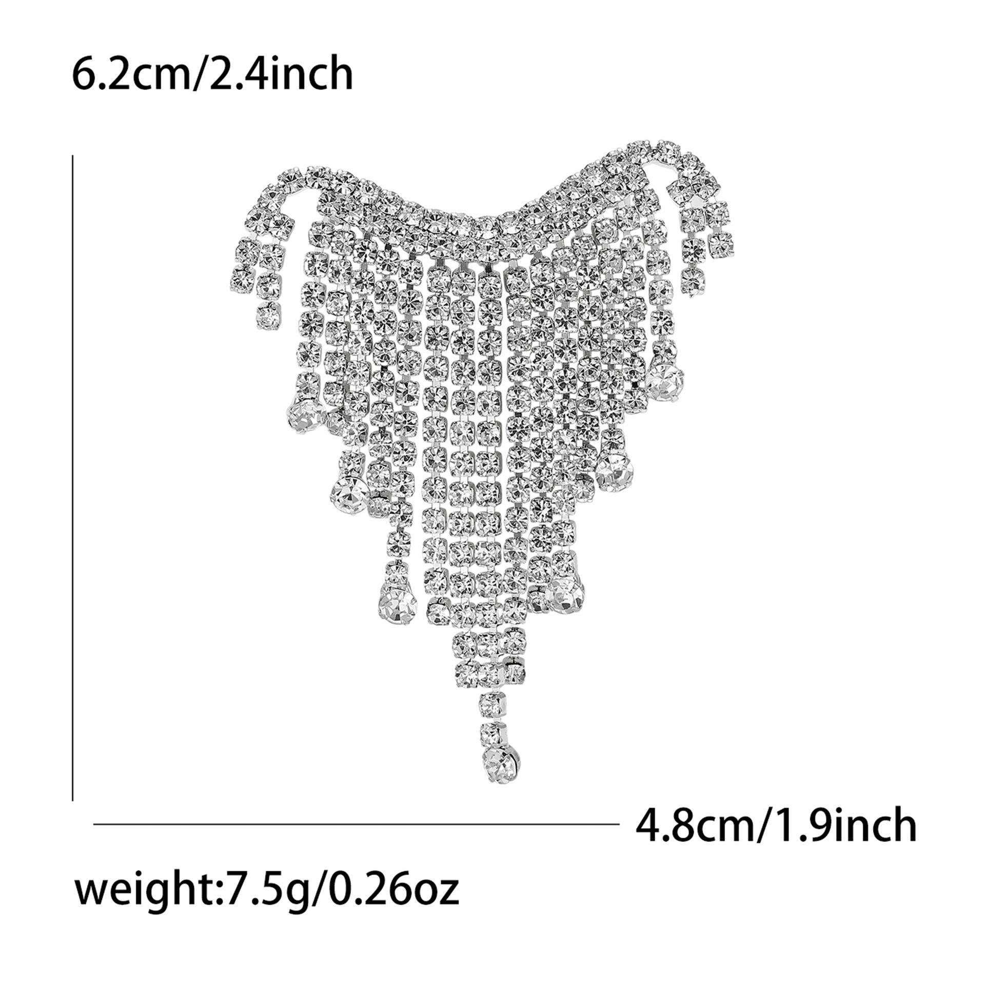 

Роскошный индивидуальный сплав горный хрусталь цепочка брошь темперамент универсальный женский костюм кардиган корсаж ювелирные изделия булавка