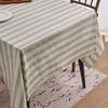 Japanese Tablecloth Cotton And Linen Dyed Striped Green Dyed Horizontal Strip Tablecloth Coffee Table Cloth