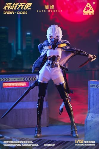 LOSCONT Armed Battle Angels Series ABA 002 Dark Hornet 1/12 Scale PVC, ABS, POM, and Fabric Painted Movable Figure