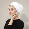 Solid Rhinestone Muslim Woman Hijab Islamic Jersey Turban Women Ninja Underscarf Caps Instant Head Scarf Inner Coverings Hats