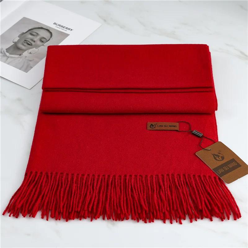 New Imitation Cashmere Thickened Warm Solid Scarf Winter for Men Women Shawl Fashion Neck Bib Long Scarves Headband Muffler